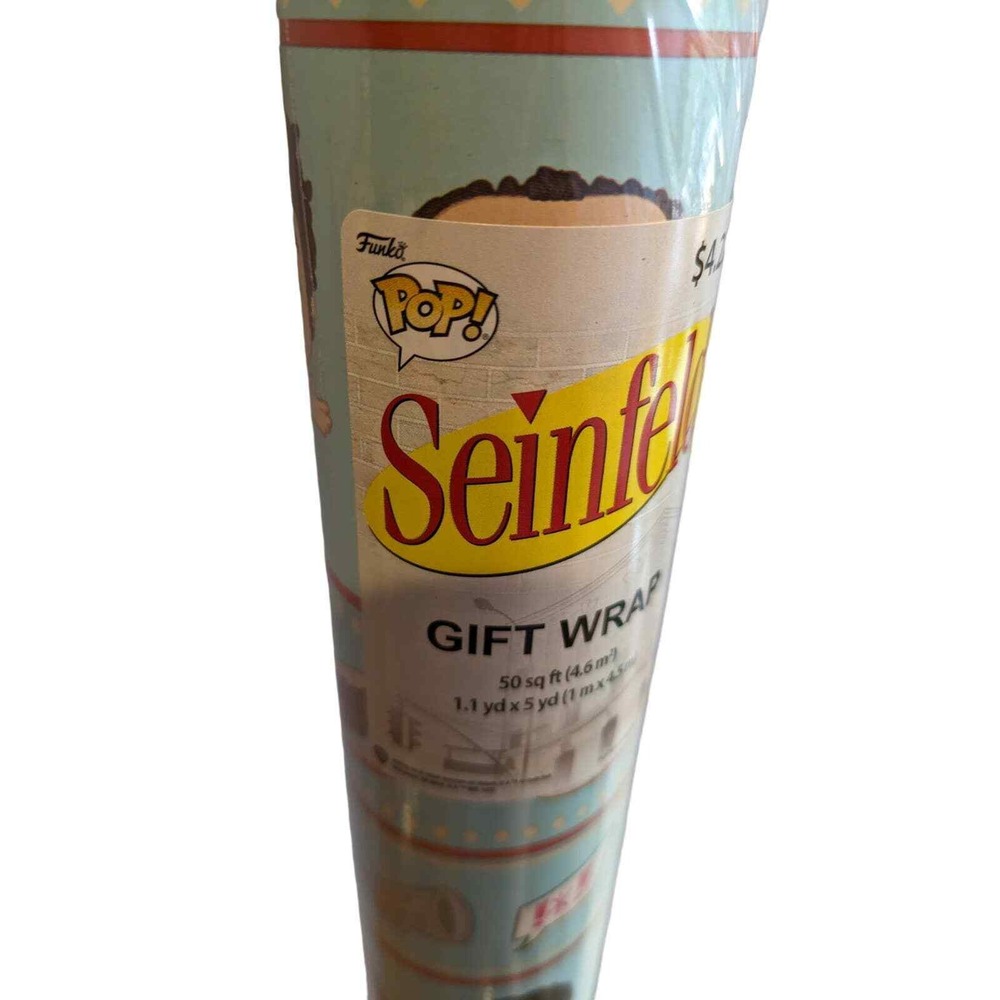 Seinfeld Christmas‎ Funko Pop Gift Wrapping Paper 50 Sq Ft Roll New Festivus
